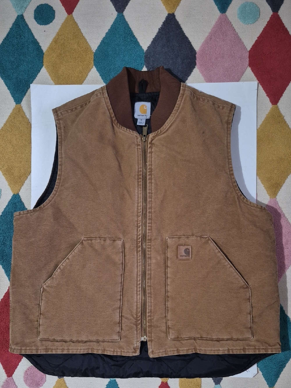Carhartt V02 Sandstone Duck Vest
